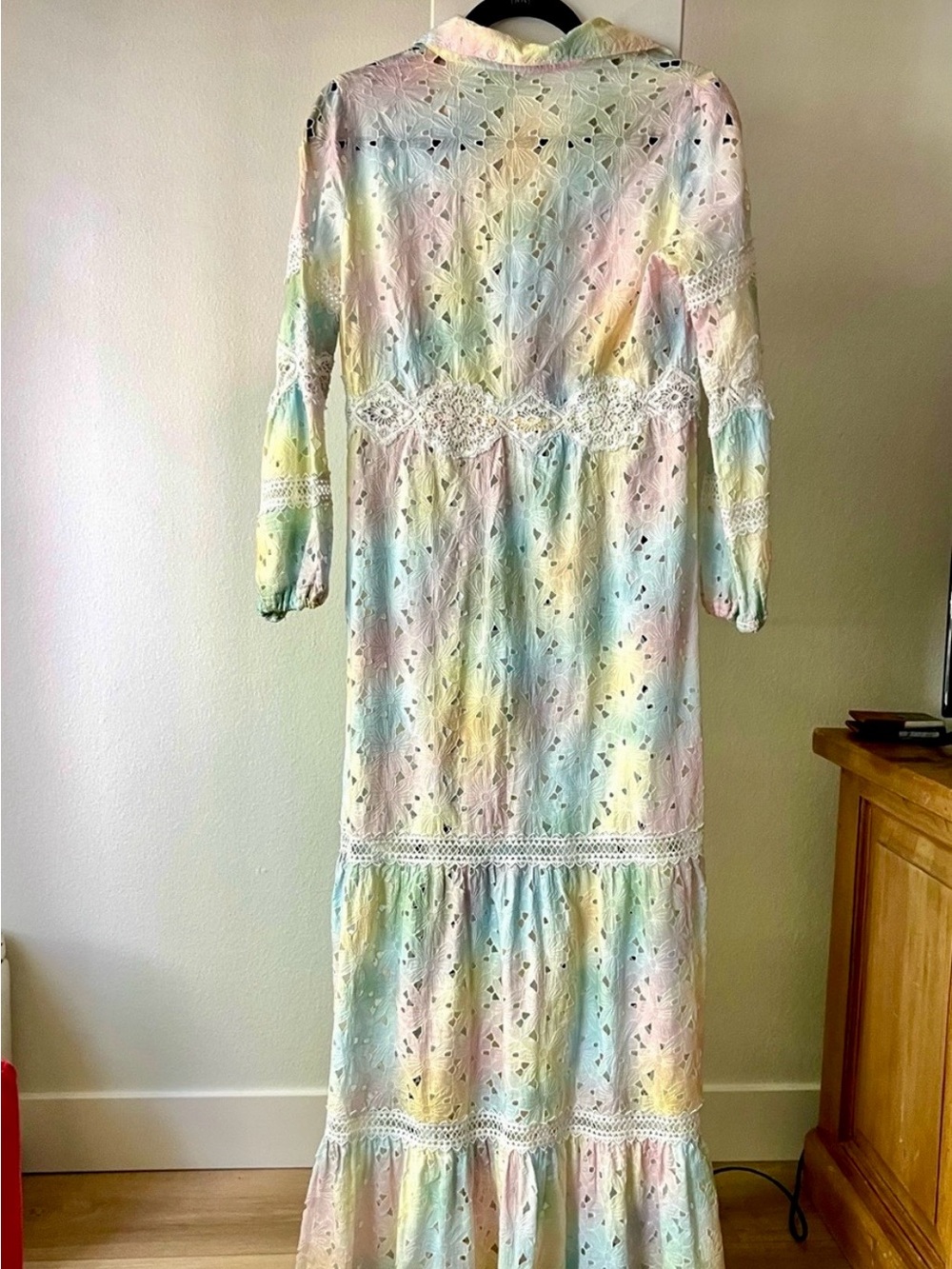 Temptation, Positano Tie-Dye Eyelet and Lace Maxi Dress - Picture 4 of 13